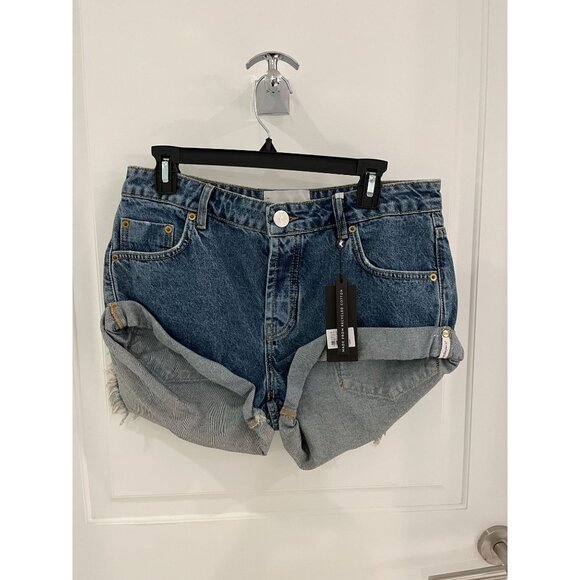 NWT OneTeaspoonRosewood Blue Bandits Low Waist Denim Shorts Sz 27 - Picture 3 of 11